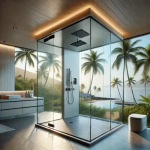 FRAMELESS SHOWER ENCLOSURE